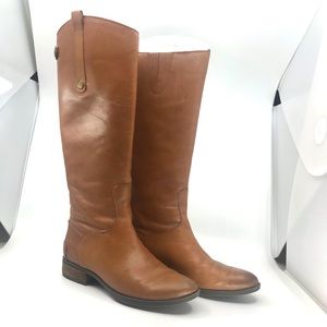 Sam Edelman Riding Boots Penny Whiskey Leather